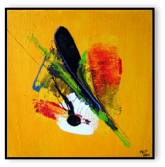  Tableau artiste peintre intitulé " Plume " - Cadeau art